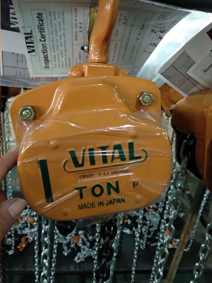 Pa lăng kéo tay Vital VP5-10, tải trọng: 1000kg